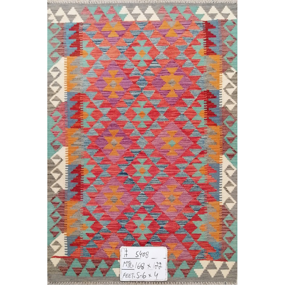Kilims Hand-knotted Carpet 4x6 sq ft