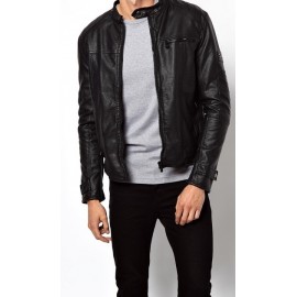 Xara Soft Black Leather Jacket In Black 