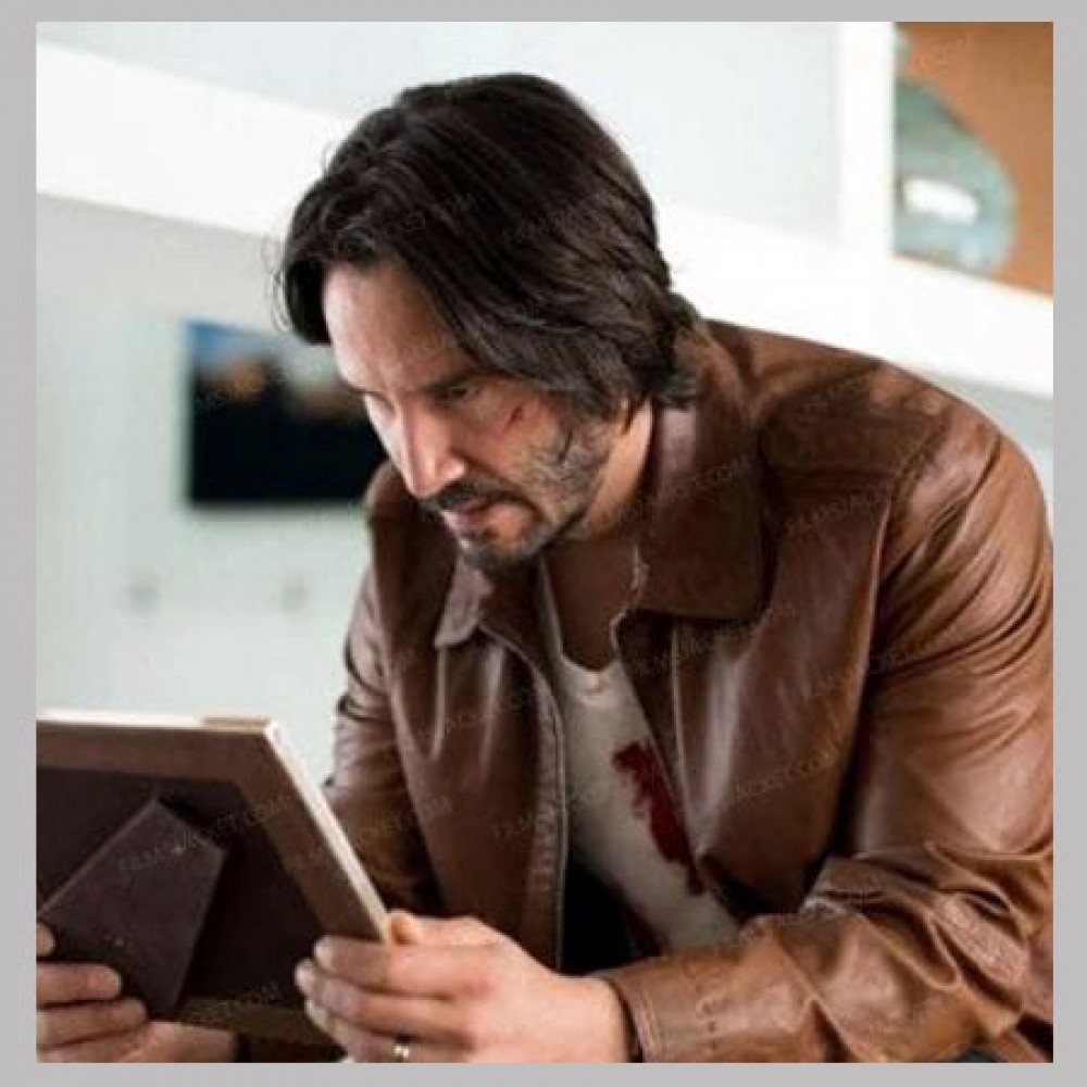 John Wick Keanu Reeves Brown Real Leather Jacket 