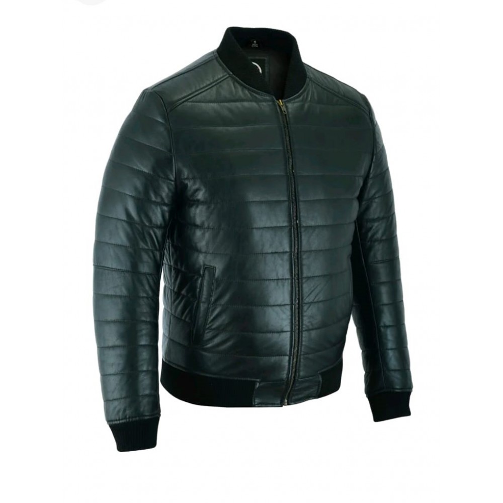 Winter Leather Jacket In Black For Men