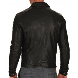 New Royal Men Club Biker Real Genuine Leather Jacket 
