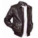 Hatto Bomber- Real Lambskin Leather Jacket in Coat Style