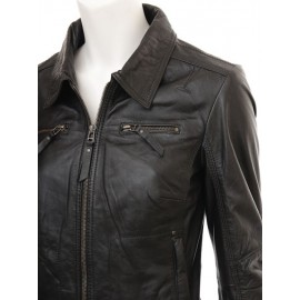 Biker Drusia- Real Lambskin Leather Jacket