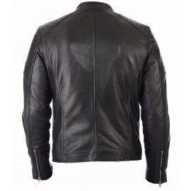Rayo Vintage Biker Jacket -Genuine Leather Jacket For Men In Black Color 