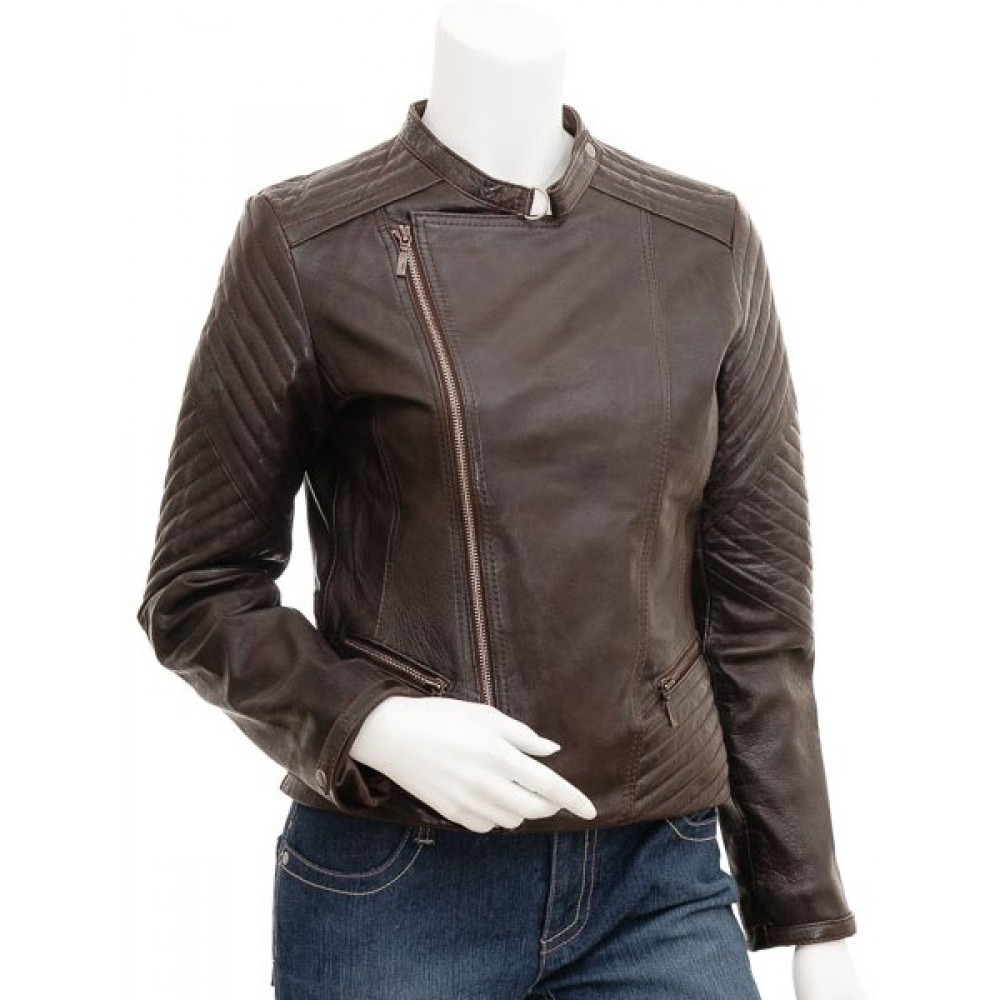 Veronica- Women's Genuine Leather Jacket Biker Jacket